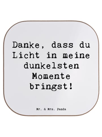 Mr. & Mrs. Panda Tischuntersetzer Spruch Herztherapeut Licht mit... in Weiß