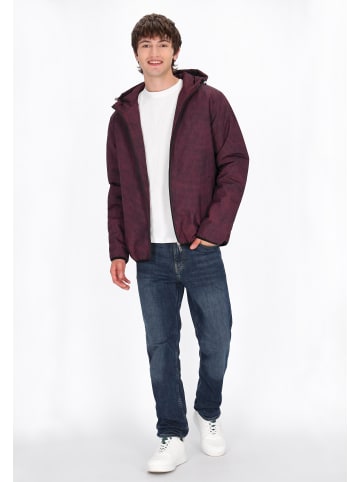 MO Men Jacket in burgundy multicolor