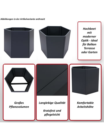 MCW Hochbeet P64, Garten Stahl 77x100x88cm, Grau