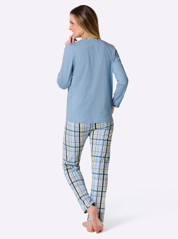 WITT WEIDEN Schlafanzug in eisblau-weiß-bedruckt