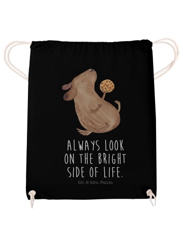 Mr. & Mrs. Panda Gymnastiktasche Hund Keks mit Spruch in Schwarz