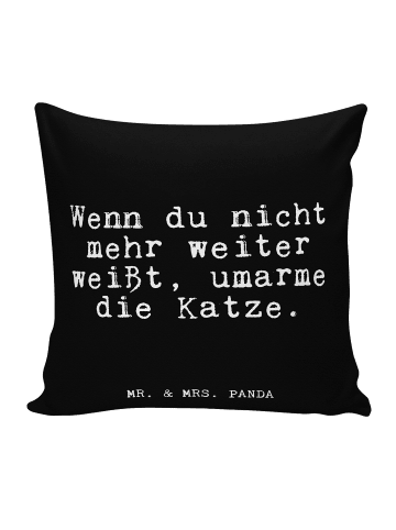 Mr. & Mrs. Panda Kissen 40x40 Wenn du nicht mehr... mit Spruch in Schwarz