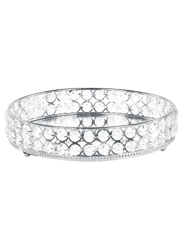 Beliani Tablett VATAN in Silber - (W) 25 x (H) 6 x (L) 25 cm