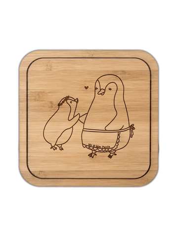 Mr. & Mrs. Panda Tassenuntersetzer Pinguin mit Kind ohne Spruch in Transparent