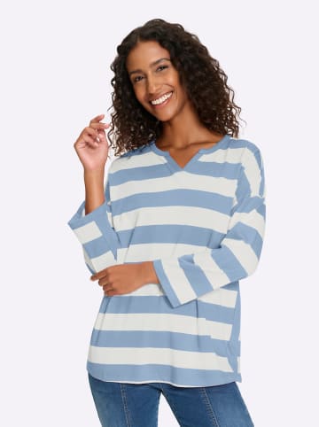 Heine Ringelshirt in eisblau-weiß-geringelt