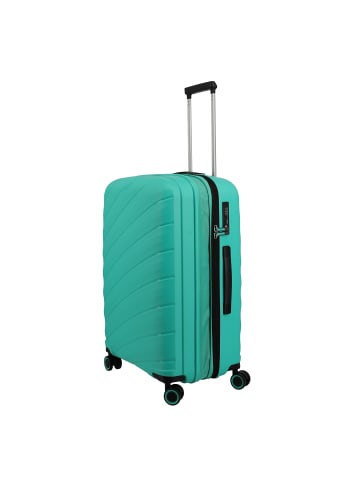 travelite Burano 4 Rollen Kofferset 3-teilig mit Dehnfalte aqua