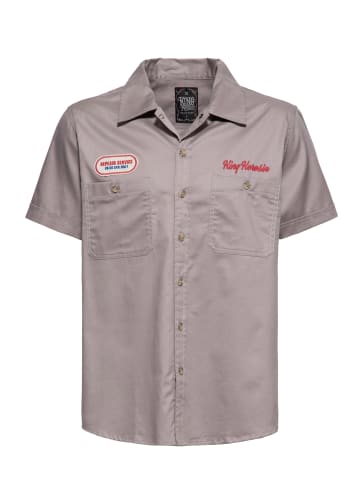 King Kerosin King Kerosin Workwear Hemd Speed Kings in grau