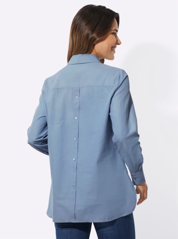 Sieh an! Longbluse in bleu