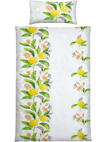 Erwin Müller Seersucker Bettwäsche in weiß-gelb