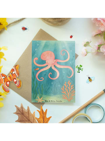 Mr. & Mrs. Panda babykarte Tintenfisch Design ohne Spruch in Weiß