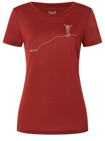 super.natural Merino T-Shirt in rot