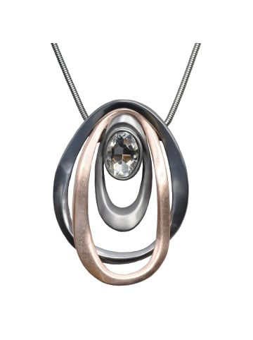 Steuer Modeschmuck Metall in grau