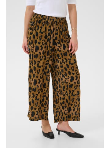 Kaffe Casual Hose KAmille Loose fit in Brown Leopard Print