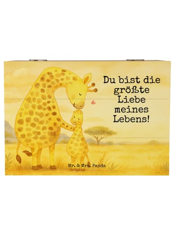 Mr. & Mrs. Panda Kiste Giraffe Kind Design mit Spruch in Weiß