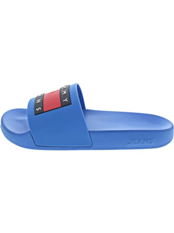 TOMMY JEANS Flag Pool Sld Ess Pantolette Blau