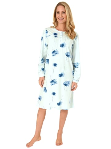 NORMANN Nachthemd und Kopfleiste am Hals - 49058 in helltürkis