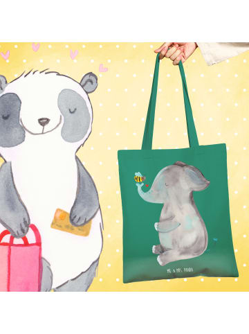 Mr. & Mrs. Panda Tote Bag Elefant Biene ohne Spruch in Mint
