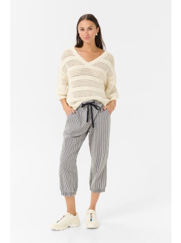 Kaffe Hose KAnaya Relaxed fit in Midnight/White Stripe