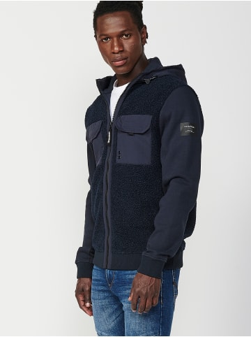 KOROSHI Sweatshirt Jacke in blau