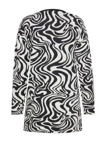 Swirly Damen Cardigan in WOLLWEISS SCHWARZ