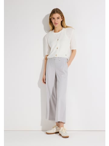 More & More kurze, shiny Struktur-Strickjacke in offwhite