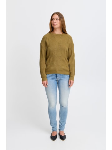 ICHI Strickpullover IHBOSTON Loose fit in Lizard