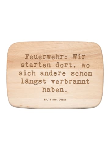 Mr. & Mrs. Panda Holz Schneidbrett Spruch Feuerwehrmann Helden m... in Transparent