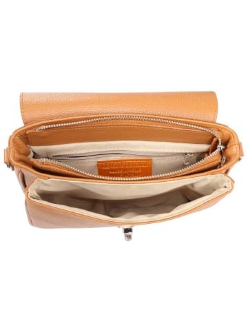 Toscanto Leder Umhängetasche Toscanto Tasche hellbraun ca. 22cm