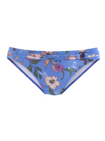 S. Oliver Bikini-Hose in blau-bedruckt