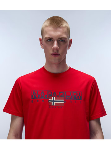 Napapijri T-Shirt "S-Aylmer" in Rot