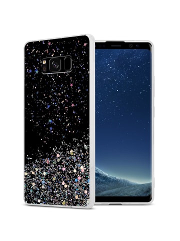 cadorabo Hülle für Samsung Galaxy S8 Glitter in Schwarz mit Glitter