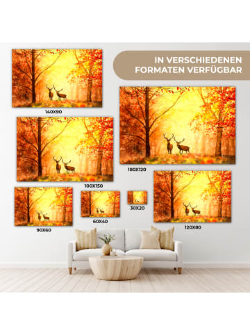 MuchoWow Leinwand Bilder Herbsthirsche