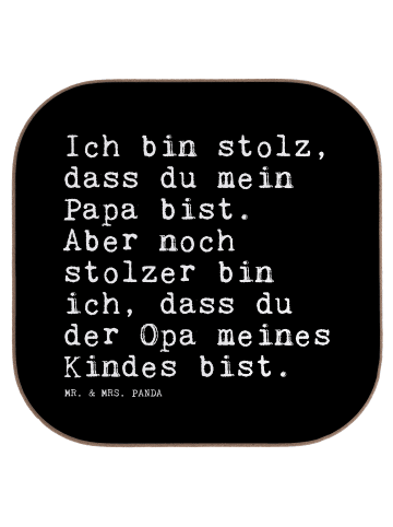 Mr. & Mrs. Panda Untersetzer Ich bin stolz, dass... mit Spruch in Schwarz