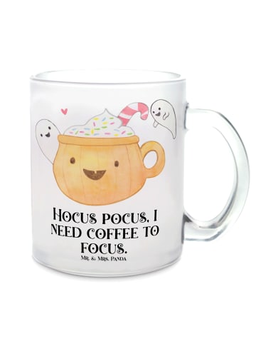 Mr. & Mrs. Panda Tasse Kaffee Gespenst mit Spruch in Transparent