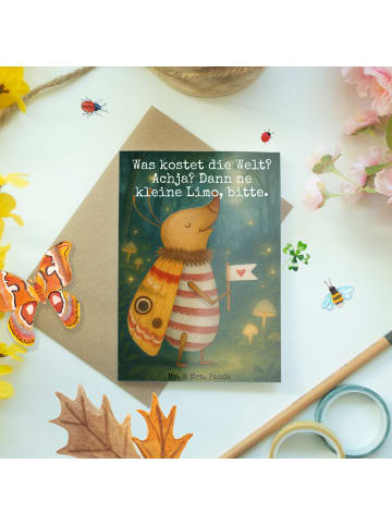 Mr. & Mrs. Panda Grußkarte Nachtfalter Fähnchen Design mit Spruch in Weiß