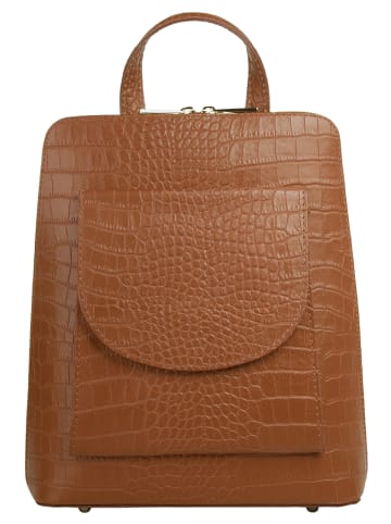 Cluty Rucksack echt Leder in cognac