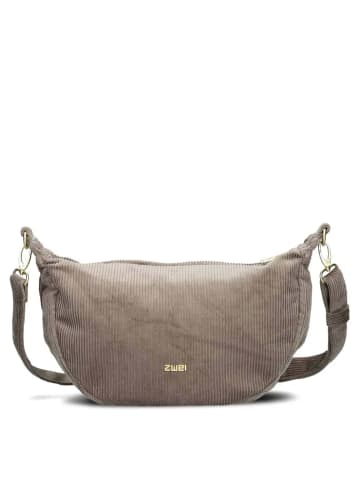 Zwei Mademoiselle M70 - Umhängetasche 34 cm (leo) in cord-mocca