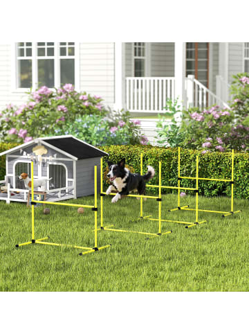 Pawhut Hunde Agility Set Gelb Kunststoff