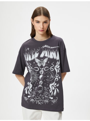 KOTON T-shirt in Anthrazit
