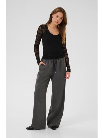 Kaffe Langarm-Shirt KAlorinda Slim fit in Black Deep