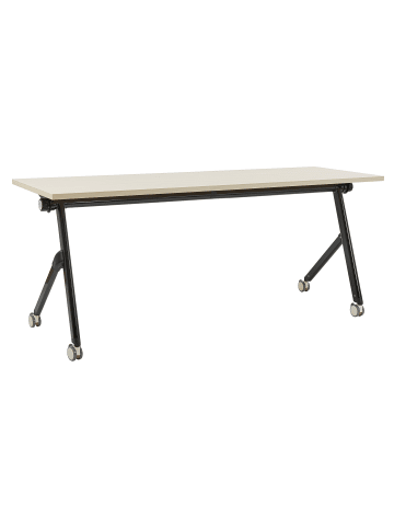 Beliani Zusammenklappbarer Schreibtisch BENDI in Braun/Schwarz