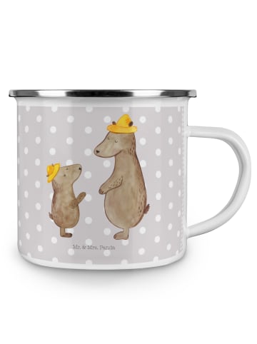 Mr. & Mrs. Panda Becher Bären mit Hut ohne Spruch in Grau Pastell
