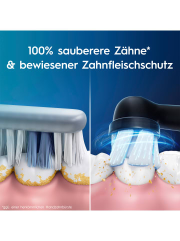 Oral-B Elektrische Zahnbürste "iO3 + 2. Handstück" in Schwarz/Pink