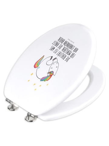 Mr. & Mrs. Panda Toilettendeckel Einhorn Nacht mit Spruch in Weiß