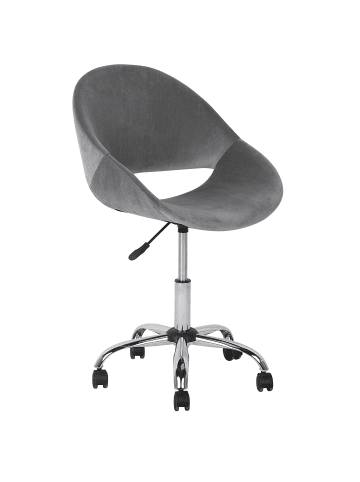 Beliani Bürostuhl SELMA in Grau/Silber - (W) 62 x (H) 84 x (L) 62 cm