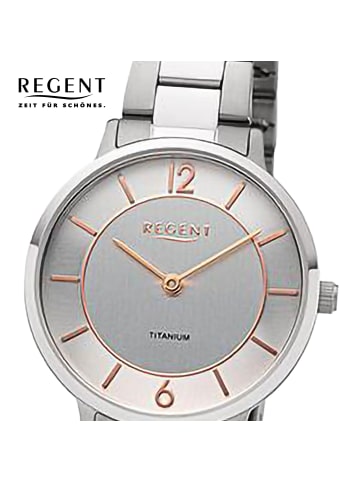 Regent Analog-Armbanduhr Regent Metallarmband silber mittel (ca. 31,5mm)