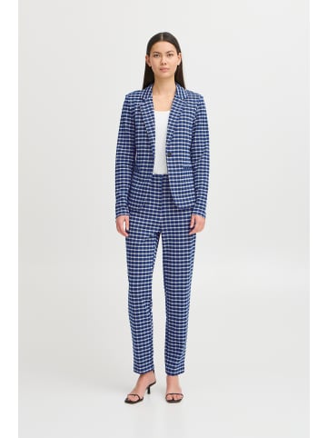 ICHI Blazer IHKATE Regular fit in Medieval Blue Check