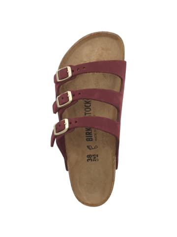 Birkenstock Sandale Florida Fresh Nubukleder normal in bordeaux