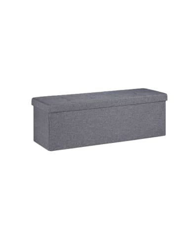 relaxdays Sitzbank in Dunkelgrau - (B)114 x (H)38,5 x (T)37,5 cm