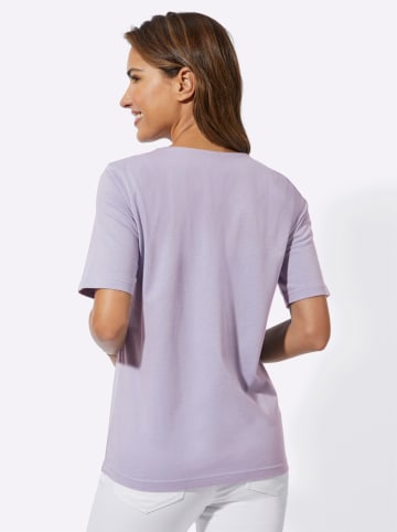 Sieh an! Kurzarmshirt in flieder-weiß